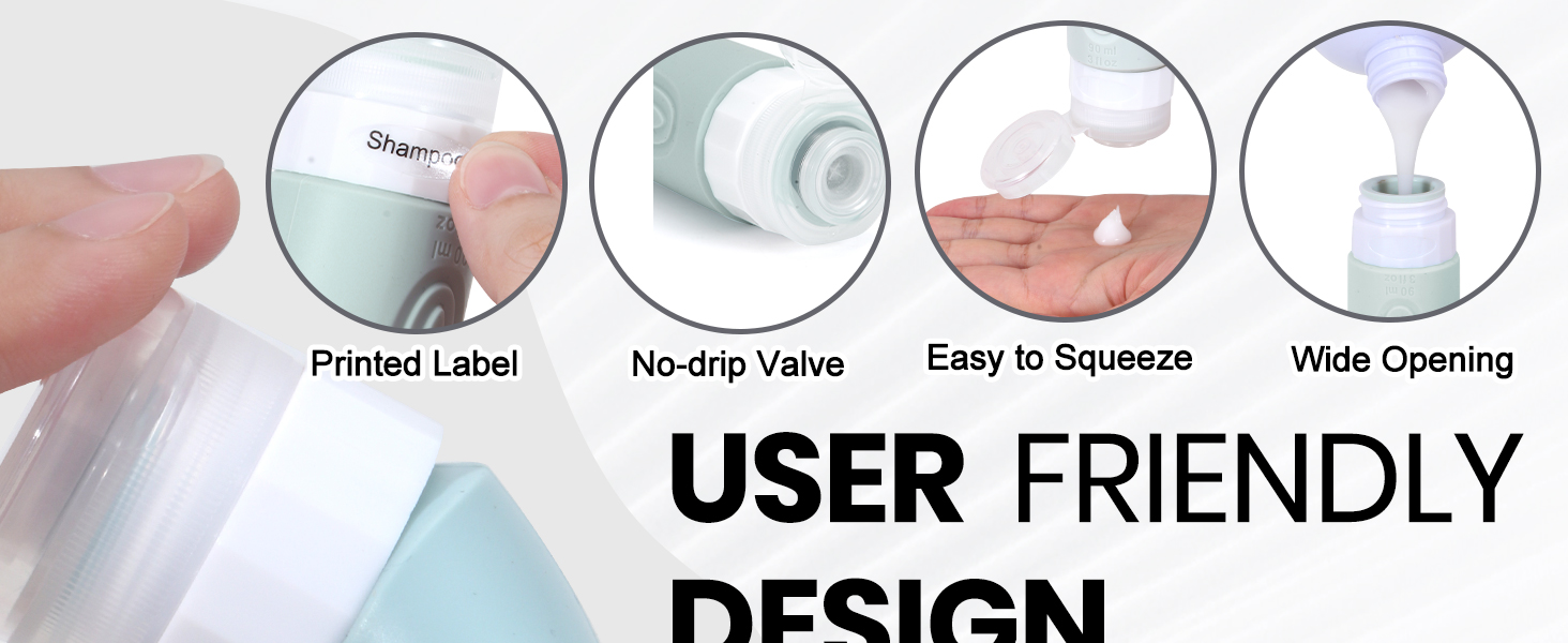 Travel Bottles for Toiletries 8 Pack