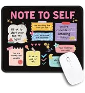 THEBESTU Note to Self Non-Slip Mouse Pad with Stitched Edge, Funny Mental Health Awareness Gifts ...