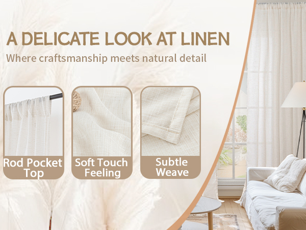 soft touch linen curtains