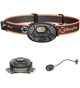 RovyVon HM10 Rechargeable Headlamp 600 Lumens 4000K High CRI LED, Professional Head Lamp with Rem...