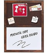 Umtiti Bulletin Board Whiteboard Brown Felt Board Combo for Office School Kitchen Bedroom, Brown ...