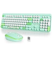iTastatur Typewriter Wireless Keyboard and Mouse Combo,2.4G Office 104 Keys Full-Sized Retro Punk...