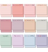 Yinder 24 Pcs Inspirational Sticky Notes Cute Motivational Sticky Notes Pad End of Year Employee ...