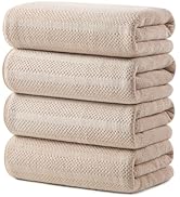 ecolook 4 Pack Microfiber Bath Towels, 31 x 63 inches Extra Large Bath Towel Set, Super Soft High...