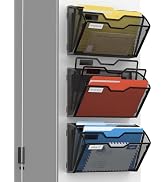 Docnest 3 Tier 3 Pack Magnetic Wall Mounted File Holders,Mesh Letter Organizer, Magnetic Hanging ...