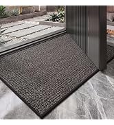 QiCaiJia Front Door Mat Indoor Entrance 17"x30", Low-Profile Non Slip Inside Doormat for Entryway...