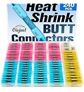 Heat Shrink Butt Connectors Kit - Waterproof Electrical Splice Crimp Terminal for Automotive Wiri...