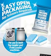 Washing Machine Cleaner Tablets 24 Pack - 1 Year Supply Washer Machine Cleaner Tablets, Septic Sa...