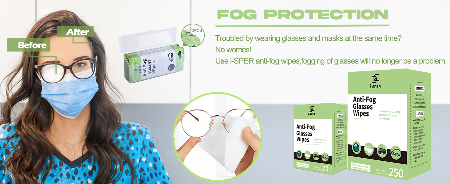ANTI-FOG GALSSES WIPES