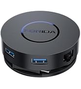 Mini USB C Docking Station Dual HDMI Monitor, FORIDA Type C Hub, Dual 4K HDMI USB C to USB Adapte...