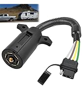 maierke 7 Pin to 4 Pin Trailer Adapter 7 Way Blade to 4 Way Flat Trailer Light Connector Adapter,...