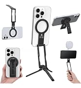 K&F CONCEPT PT02 7mm 59g Magnetic Phone Stand, Foldable Selfie Stick for iPhone, Dual-Sided Magne...