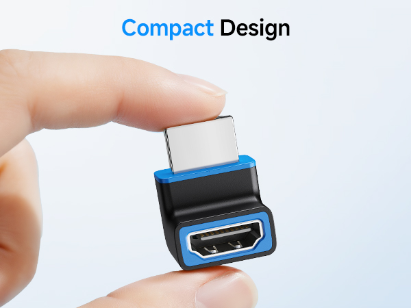 Combo-Pack 8K Flat Right Angle HDMI 2.1 Adapter with HDR, Supports 8K@60Hz / 4K@240Hz