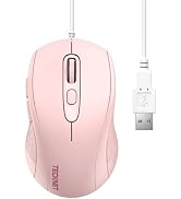 TECKNET USB Wired Mouse, 3600DPI Corded Computer Mouse with 4 Adjustable Levels, 6-Button 5FT Cor...