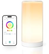 meross Smart Table Lamp, Bedside Lamp, Compatible with Apple HomeKit, Siri, Alexa and Smar...