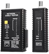 Brileine Coax Continuity Tester, Network Cable Tester for Data & Coax Cables/ RJ45/ CAT5/ CAT6/ B...