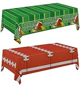 Gatherfun 2-Pack Football Party Decorations – Touchdown Tablecloth Set, 54x108 Disposable Plastic...