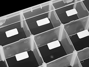 clear plastic storage box