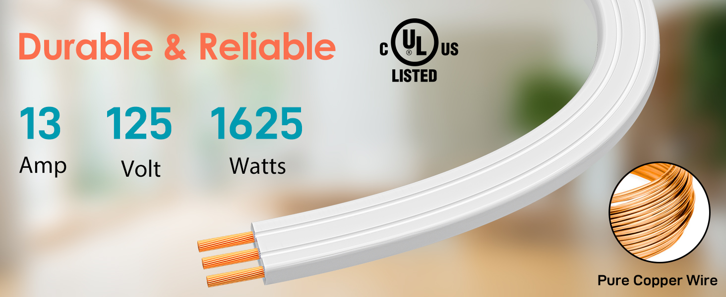 Flat Plug Extension Cord