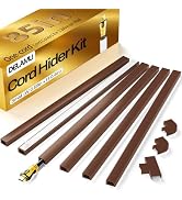 Delamu Cord Hider, 85in Cord Covers for Wires on Wall, One-Cord Cable Hider, Self-Adhesive Wire H...