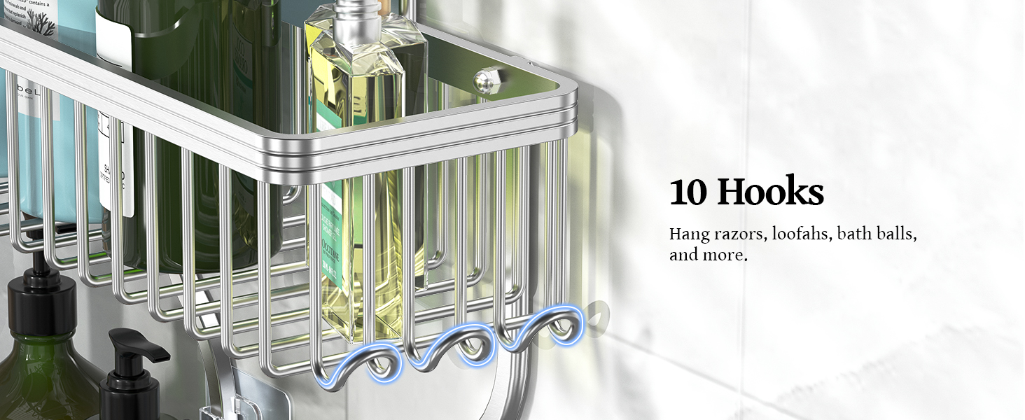 shower organizer hanging