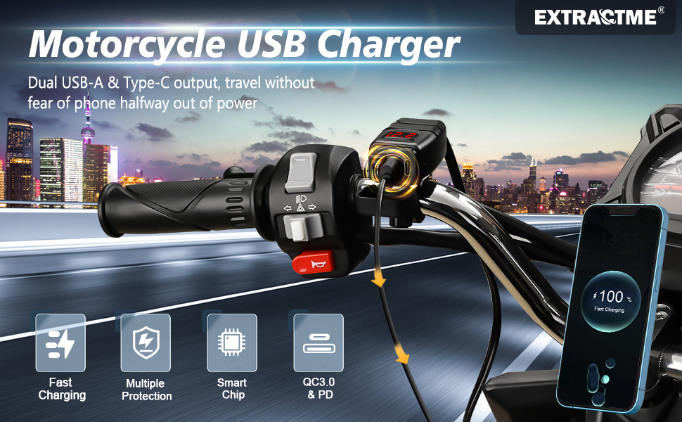 motorcycle phone charger