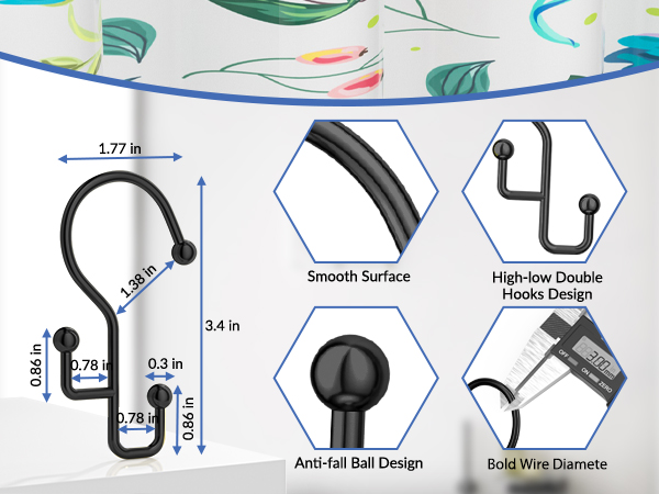 metal shower curtain rings