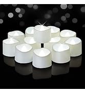 Raycare 24 Pack Cool White Battery Operated Tea Lights, 200+Hour Electric Flickering Flameless Ca...