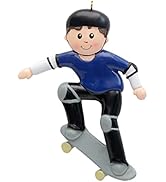 MAXORA Personalized Skateboarder Ornament - Skateboard Boy Christmas Tree Ornament 2022 - Skater ...