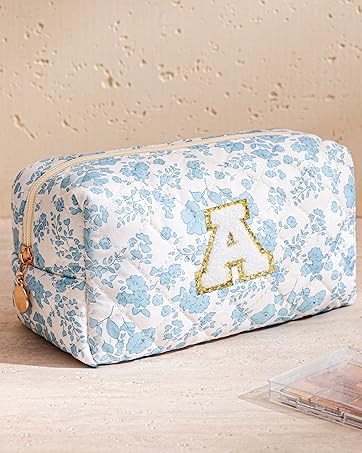 initial makeup bag