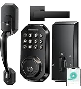Ulecoce SL03 Front Door Lock Set, Keyless Entry Door Lock, Matte Black | Keypad Deadbolt with App...