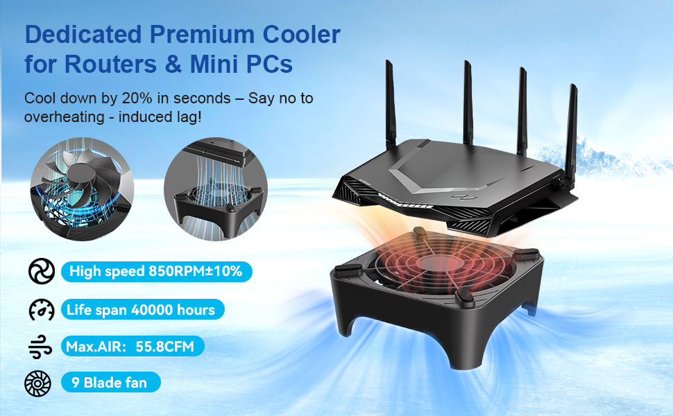 router cooling fan