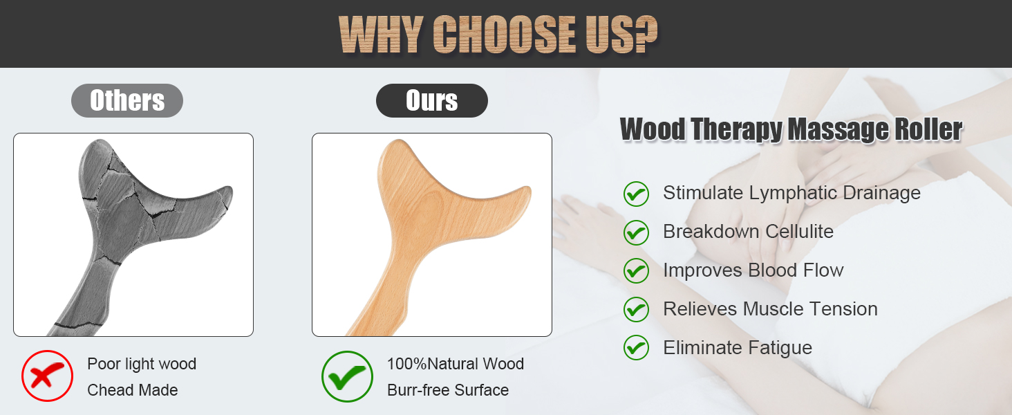 lymphatic drainage tool wood therapy massage tools