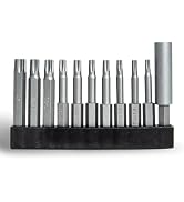 HitScrews Torx Bit Set T10–T40, 10 PCS 2" Star Screwdriver Set + 2-3/8" magnetic drill bit holder...