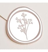 UNIQOOO Wax Seal Stickers - Baby‘s Breath Wedding Invitation Envelope Seal Stickers, Botanical 50...