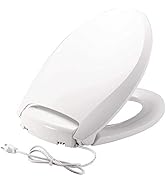 BEMIS Radiance Heated Night Light Toilet Seat will Slow Close and Never Loosen, ELONGATED, Long L...