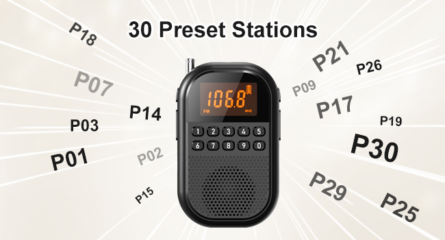 30 preset stations