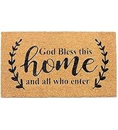 Eco Living Welcome Doormats, Natural Coco Coir Mats with Non-Slip PVC Backing, Indoor Outdoor Mat...