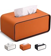 GORESE Rectangular Tissue Box Cover for Kleenexs, PU Leather Tissue Box Holder, Decorative Tissue...