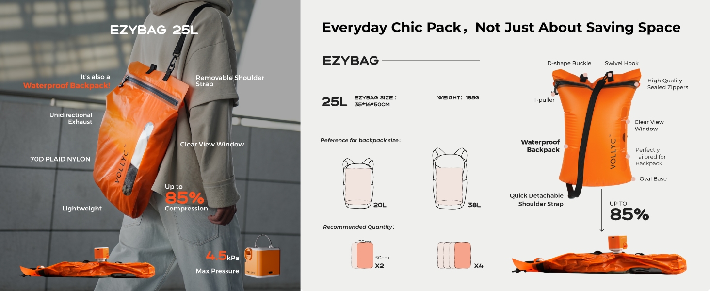 travel vacuum bags with pump