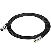 SinLoon 3.5mm to Mini XLR Cable, 5 FT 1/8 inch TRS Stereo Audio Female to Mini XLR 3 Pin Female C...