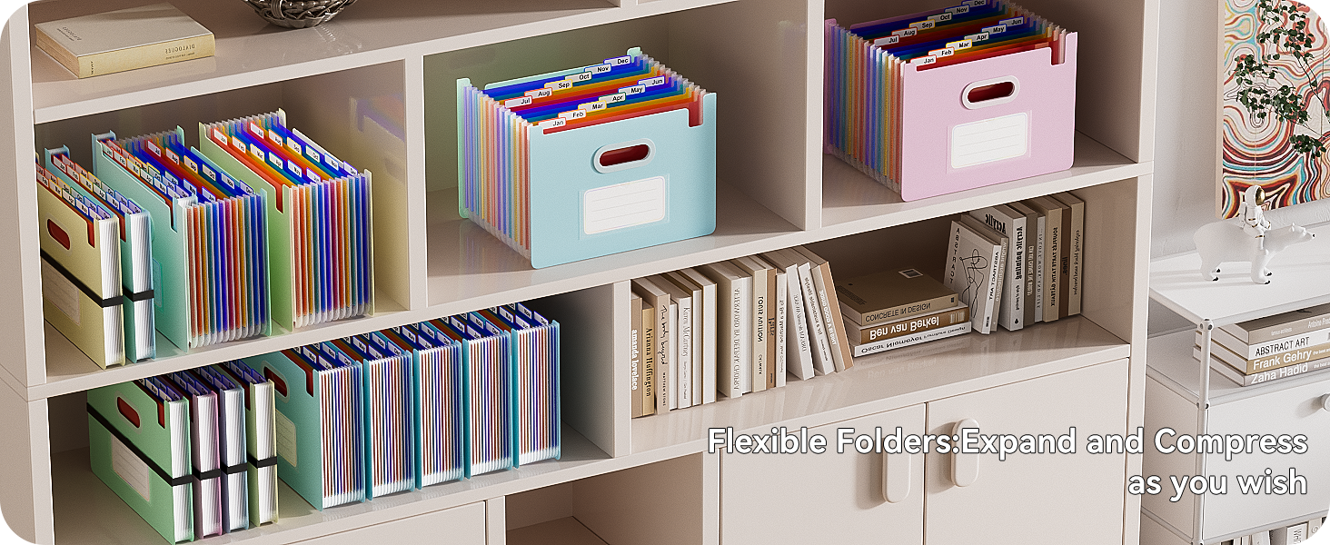 ThinkTex Accordion File Organizer, 12 - Pocket Expanding File Folders