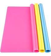 LEOBRO 3 Pack A3 Large Silicone Sheets for Crafts Resin Jewelry Casting Molds, Nonstick Silicone ...