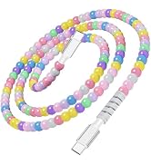 AHFYCIH 60W Beaded USB C to USB C Charger Cable 3FT for iPhone 17 Pro Max 16 15,45W 40W 3A PD Fas...