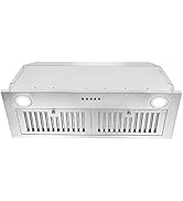 Range Hood Insert 30 inch,Stainless Steel Kitchen Vent Hood 600CFM,Built-in Kitchen Stove Hood w/...
