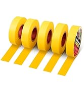 RED WOLF 5 Pack Yellow Electrical Tape 3/4 Inch x 66 Ft Industrial Grade UL/CSA Listed 7 Mil Thic...