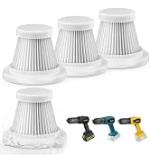 YOWMOFT 4 Pack Replacement HEPA Filter Element Washable Reusable for Handheld Vacuum Small for Ca...