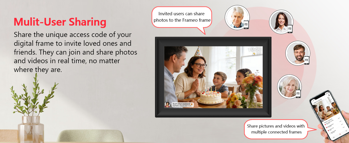 frameo digital photo frameo,digital picture frame