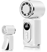 Coolhill Portable Clip-On Mini Fan, 3000mAh Rechargeable Handheld Turbo Fan with 100 Speeds, Stro...