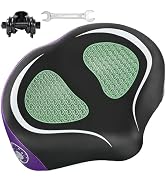 KEMIMOTO Oversized Bike Seat for Men Women, Extra Wide Bicycle Saddle Cushion Comfortable with So...